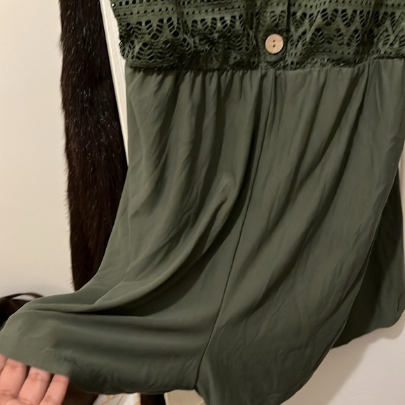 No boundaries olive green crochet short set - Picture 3 of 6